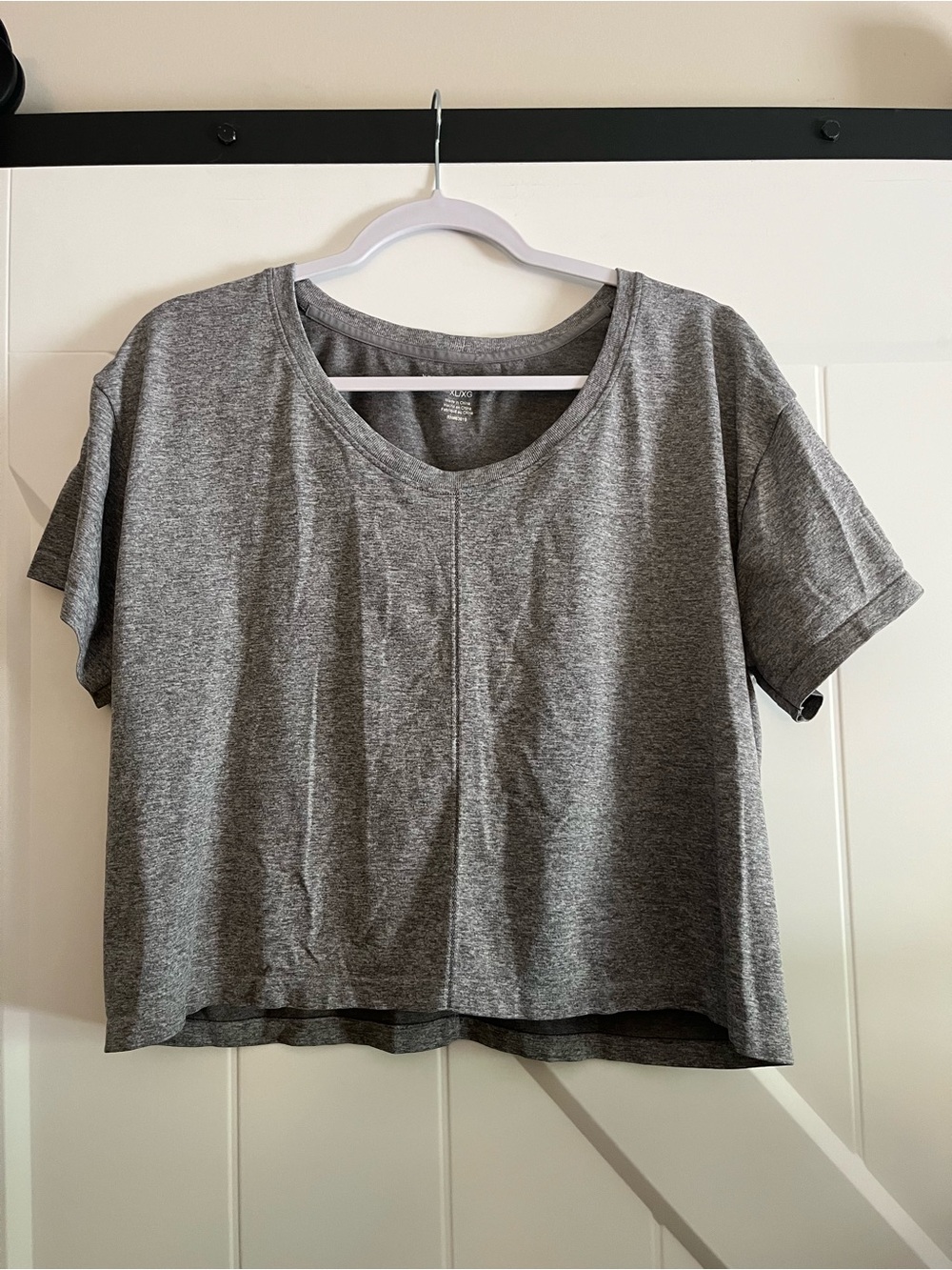 Gray Cropped Gym Tee